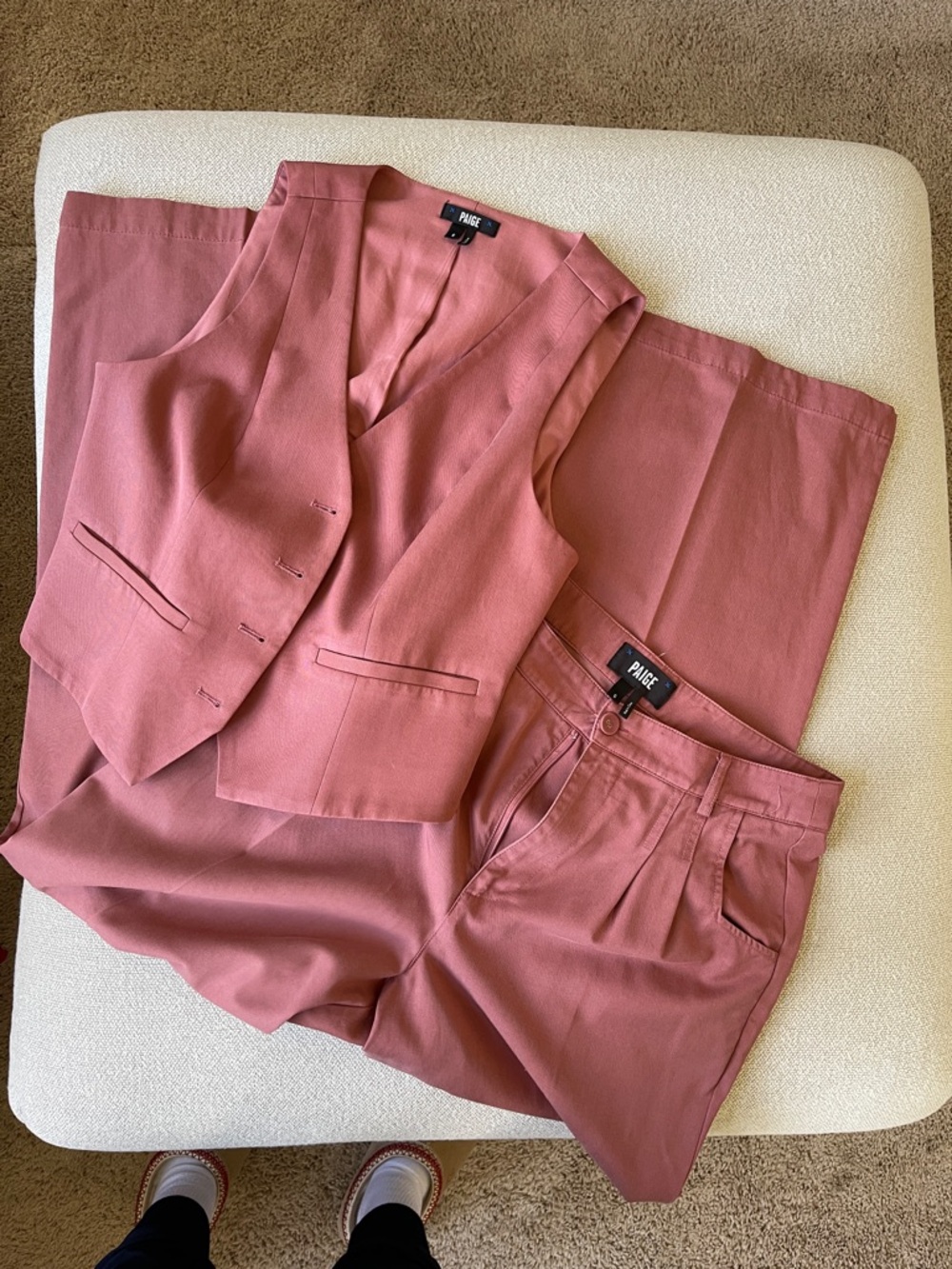 PAIGE Rose Tailored Vest and High-Rise Trousers (read description!)